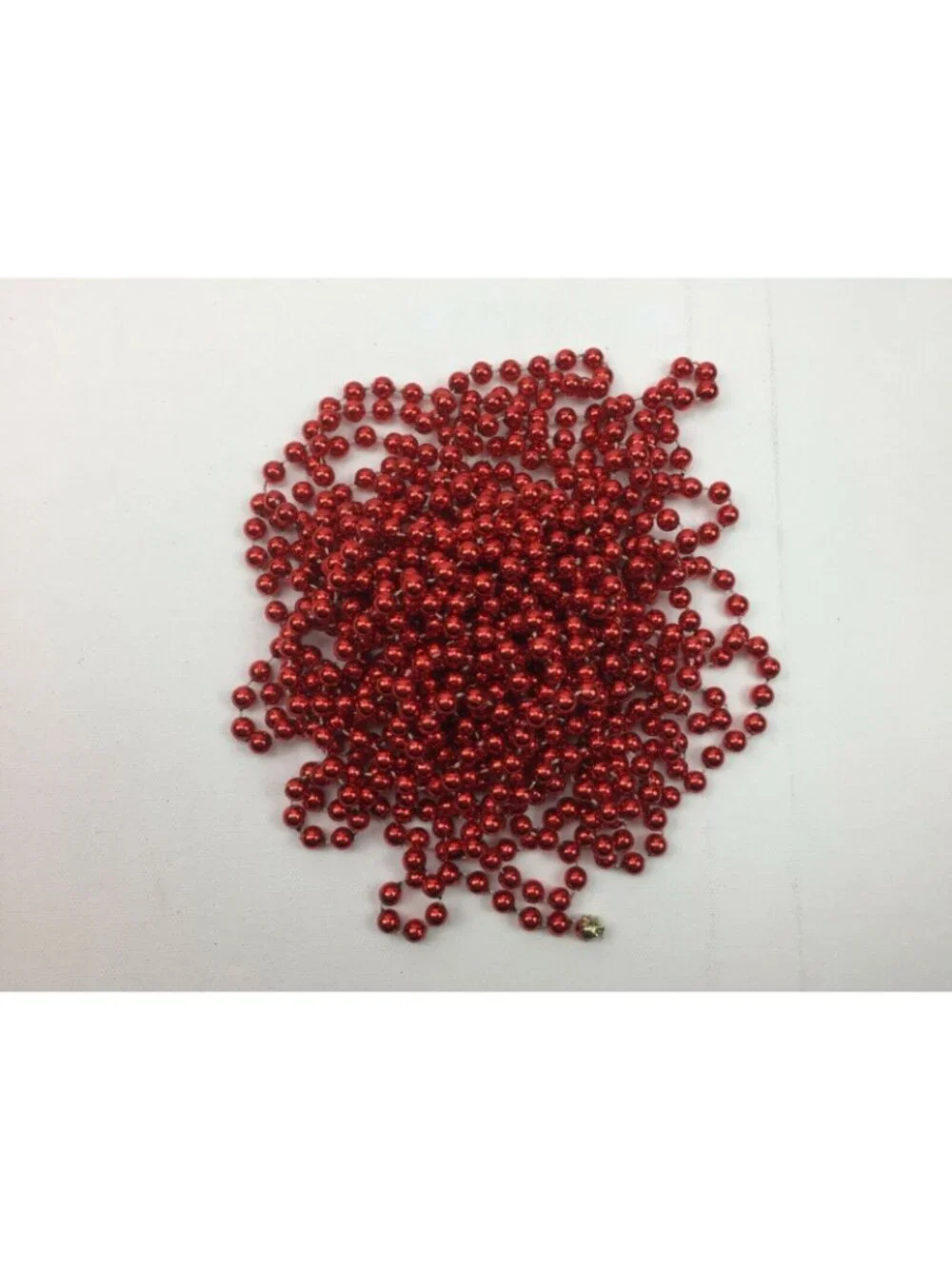 Christmas Festive Holiday Indoor Decor Plastic Red Bead Garlands Set of 2